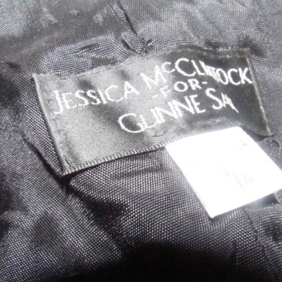 Jessica McClintock Black Silk Strapless Corset Mid - Picture 3 of 8